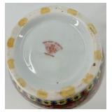 Pair of Hand-Painted Chinese Porcelain Vases with Gilded Accents