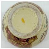 Lot of 3 - Hand-Painted Asian Ceramic Vases and Bowls/Flower Pots with Floral Design