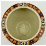 Lot of 3 - Hand-Painted Asian Ceramic Vases and Bowls/Flower Pots with Floral Design