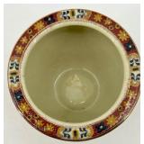 Lot of 3 - Hand-Painted Asian Ceramic Vases and Bowls/Flower Pots with Floral Design