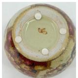 Lot of 3 - Hand-Painted Asian Ceramic Vases and Bowls/Flower Pots with Floral Design