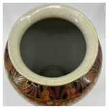 Decorative Chinese Style Porcelain Vase and Bowl Set with Gold and Floral Accents