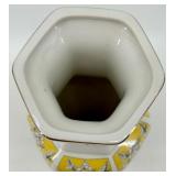 Set of 2 - Asian-Style Porcelain Vase and Ginger Jar with Floral and Bird Motifs