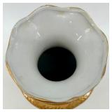 Pair of Satsuma Style Hand-Painted Decorative Vases with Floral and Geisha Scenes