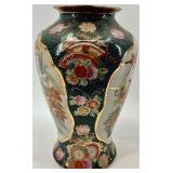Pair of Hand-Painted Asian Decorative Ginger Jars
