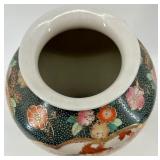 Pair of Hand-Painted Asian Decorative Ginger Jars