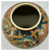 Pair of Hand-Painted Asian Decorative Ginger Jars