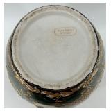 Hand-Painted Satsuma Lidded Jar with Birds and Floral Design