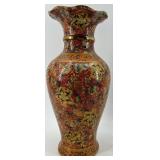 Decorative Porcelain Vase and Ginger Jar with Ornate Floral Patterns