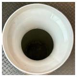 Large Decorative Asian-Style Porcelain Vase with Wooden Stand