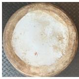 Large Decorative Asian-Style Porcelain Vase with Wooden Stand