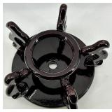 Large Decorative Asian-Style Porcelain Vase with Wooden Stand