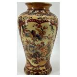 Pair of Hand-Painted Chinese Porcelain Vases with Floral and Butterfly Motifs