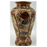 Pair of Hand-Painted Chinese Porcelain Vases with Floral and Butterfly Motifs