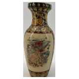 Pair of Hand-Painted Chinese Porcelain Vases with Floral and Butterfly Motifs