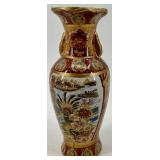 Pair of Hand-Painted Chinese Porcelain Vases with Floral and Butterfly Motifs