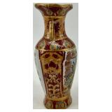 Pair of Hand-Painted Chinese Porcelain Vases with Floral and Butterfly Motifs