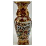 Pair of Hand-Painted Chinese Porcelain Vases with Floral and Butterfly Motifs