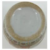 Set of 3 Decorative Chinese Porcelain Vases with Matching Plate