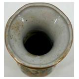 Set of 3 Decorative Chinese Porcelain Vases with Matching Plate