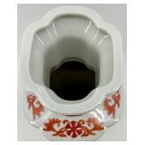 Pair of Hand-Decorated Asian Porcelain Vases with Floral and Bird Designs