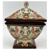 Collection of 4 Decorative Porcelain Vases and Jars with Floral Motifs