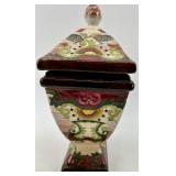 Collection of 4 Decorative Porcelain Vases and Jars with Floral Motifs