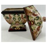 Collection of 4 Decorative Porcelain Vases and Jars with Floral Motifs