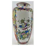 Set of 3 Hand-Painted Chinese Porcelain Vases with Decorative Scenes
