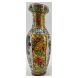 Set of 3 Hand-Painted Chinese Porcelain Vases with Decorative Scenes