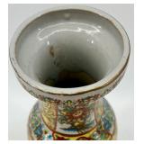 Set of 3 Hand-Painted Chinese Porcelain Vases with Decorative Scenes