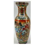 Set of 3 Hand-Painted Chinese Porcelain Vases with Decorative Scenes