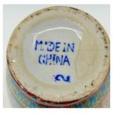 Set of 3 Hand-Painted Chinese Porcelain Vases with Decorative Scenes