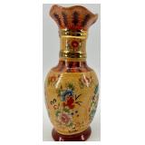 Set of 5 Decorative Asian Style Porcelain Vases with Floral and Scenic Designs
