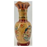 Set of 5 Decorative Asian Style Porcelain Vases with Floral and Scenic Designs