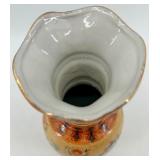 Set of 5 Decorative Asian Style Porcelain Vases with Floral and Scenic Designs