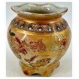 Set of 5 Decorative Asian Style Porcelain Vases with Floral and Scenic Designs