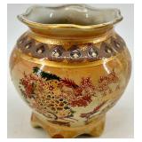 Set of 5 Decorative Asian Style Porcelain Vases with Floral and Scenic Designs