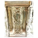 Ornate Italian Rococo Brass Mantel Clock with Glass Door & Hermle Movement and 2 Winding Keys