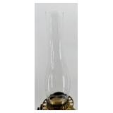 Antique Orange Honeycomb Glass Globe Table Lamp & Cast Figurine Base