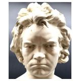 Classical Plaster Bust on Pedestal - Neoclassical Portrait - LARGE 27"