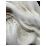 Classical Plaster Bust on Pedestal - Neoclassical Portrait - LARGE 27"