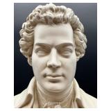 Mozart Bust Sculpture on Pedestal