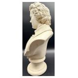Mozart Bust Sculpture on Pedestal
