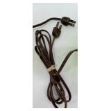 Mid Century Pair Of Green Glass Urn Table Lamps with Ornate Bases