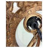 Mid Century Falkenstein Opalescent Glass Table Lamp With Ornate Bronze Base