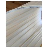 Pair of Vintage Brass & Crystal Table Lamps With Pleated Cream Shades