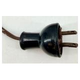 Pair of Vintage Brass & Crystal Table Lamps With Pleated Cream Shades