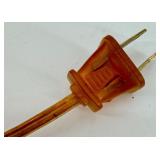 Vintage Robert Abbey - Brass Table Lamp with Ornate Embossed Green Man Base & Fabric Shade