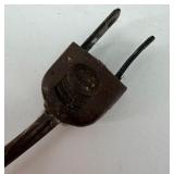 Antique Brass Table Lamp With Ornate Relief Figures & Filigree Base